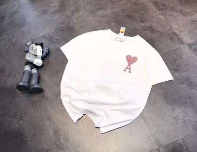Koala海購 外貿原單尾貨大牌出口西班牙21年夏季新款純棉燙鉆桃心短款T恤