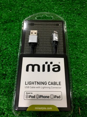 壹 miia MFI認證 Lightning 8PIN 原廠認證 充電傳輸線 AA-LIGHT 黑色