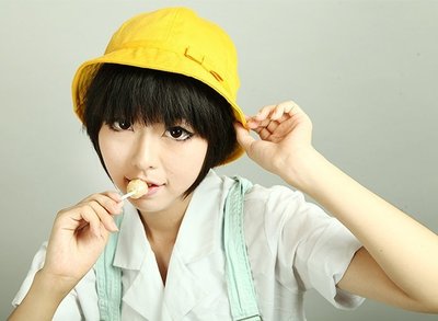 日本小學生黃帽 cosplay 幼兒園小黃帽 櫻桃小丸子同款 可愛漁夫帽 防紫外線 帽子