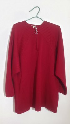義大利製 精品 針織衫 紅色 羊毛 M~L號皆可穿 原價9800元