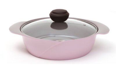韓國正品 CHEF TOPF韓國la rose玫瑰鍋  玻璃蓋24cm淺火鍋