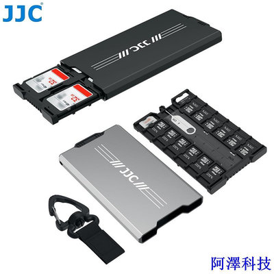 安東科技JJC 記憶卡收納盒 SD MicroSD Nano SIM 彈出式超薄記憶卡盒 鋁合金外殼相機內存卡保護盒