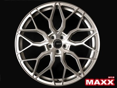 可議價 全新鋁圈 MAXX M18 20吋 旋鍛 5孔108 5孔114.3 5孔112 5孔120 130 銀底車面