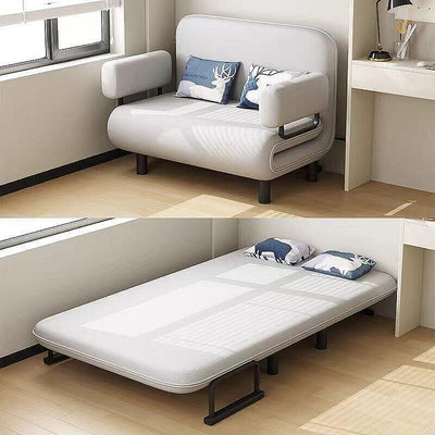 【現貨】單人雙人網紅沙發床折疊兩用小戶型折疊床多功能簡易新款布藝沙發~不含運