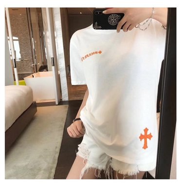 【熱賣精選】呱啦呱Chrome Hearts 女款短袖 2020 克羅心馬蹄彩色牛皮T恤