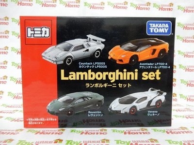 【日版】藍寶堅尼/ Lamborghini set/多美/四入套盒/跑車/賽車~TOMY TOMICA