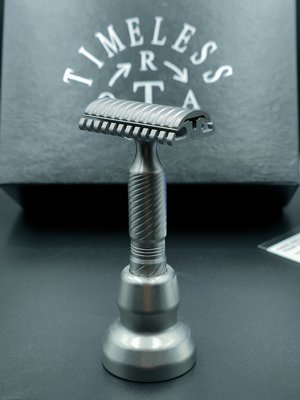 美國Timeless Razor Titanium永恆鈦傳統老式雙面刮鬍刀鈦不鏽鋼安全刮鬍刀Safety Razor