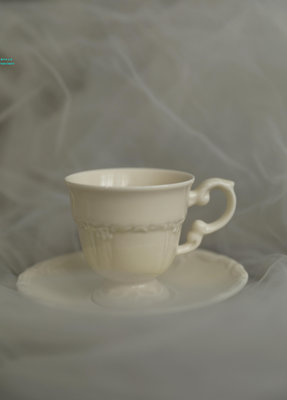 咖啡杯MUSe Garden 法式浪漫 奶油洛可可纖巧精致濃縮咖啡陶瓷杯碟