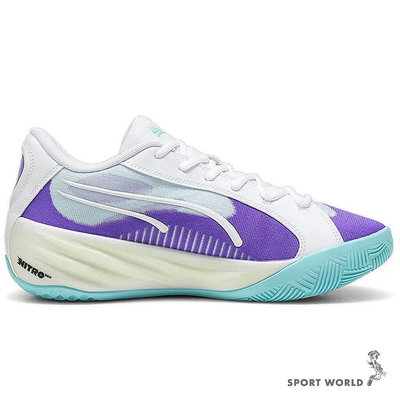 【現貨】Puma 籃球鞋 男鞋 All Pro Nitro 緩震 氮氣中底 白紫【運動世界】30968902