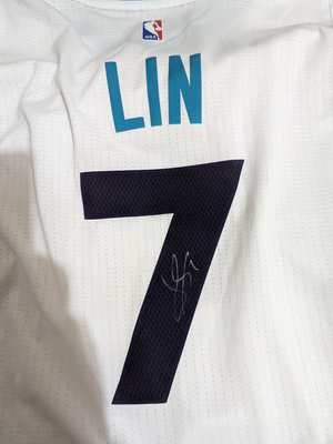 林書豪 Jeremy Lin 親筆簽名 絕版 Adidas  黃蜂隊 球衣