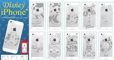 iphone5/5s 迪士尼透明保護殼 日本進口現貨disney 玩具總動員/史迪奇/唐老鴨/單眼怪/米奇等
