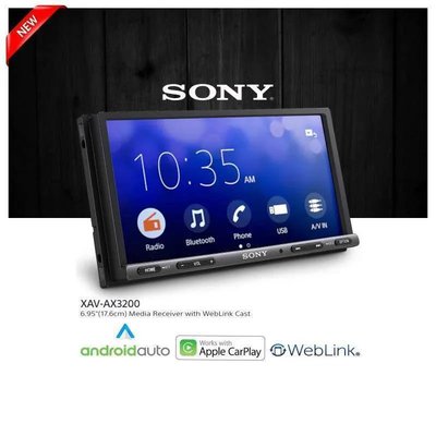 【SONY】XAV-AX3200 6.95吋 藍芽觸控主機*藍芽+安卓+WebLink+CarPlay