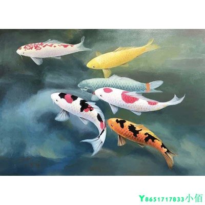 下殺-朝鮮油畫功勛畫家手繪寫實精品油畫魚圖手繪油畫 手工油畫 油畫 數字油畫 板劃
