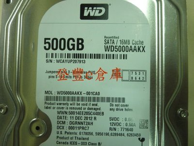 【登豐e倉庫】 YF176 黑標 WD5000AAKX-001CA0 500G SATA3 硬碟