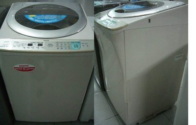【三年保固~撿便宜】日本原裝~超音波三洋中型不銹鋼單槽 中古、二手洗衣機 11公斤