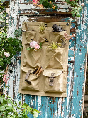 玖玖掬涵園藝工具包收納袋加厚帆布掛袋壁掛多功能雜物置物掛兜儲物袋