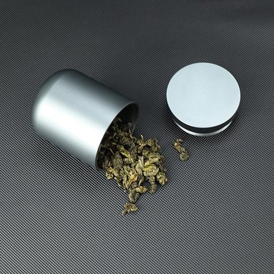 鋁合金便攜旅行茶葉罐密封收納罐商務中式大號茶罐隨身茶葉盒-雙喜生活館