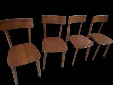 『力興二手家具買賣 』►SCANTEAK詩肯柚木餐椅X4◄-仿古家具-實木家具- 二手家具-花梨家具買賣