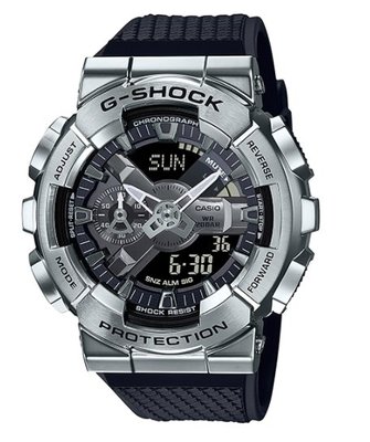 【天龜】CASIO G-SHOCK    重工業風金屬雙顯手錶  GM-110-1A