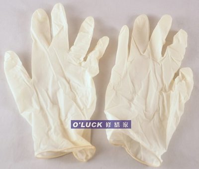 【歐樂克修繕家】 乳膠手套 檢診手套 工作手套 拋棄式 手套