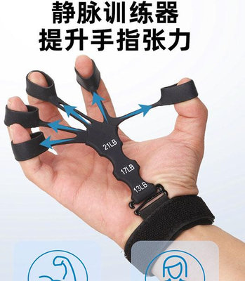 ~笨笨小舖~新款硅膠 5指手指訓練器 手腕拉力器 手指訓練器 握力器 訓練輔助握力 運動健身器材