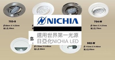 MR16 日本 Nichia 台灣LED增艷4000K專賣 5W/7W/9W/10W 孔7.0 孔9.0 孔9.5 崁燈