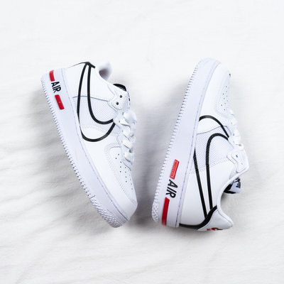 【Runner潮鞋鋪】Nike Air Force 1 React 白色 解構 皮革 休閒運動板鞋 男女鞋CD4366 100