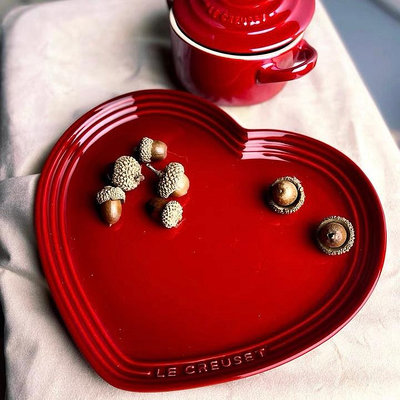 現貨 酷彩Le Creuset法式心形盤精致深盤愛心盤22cm家用水果盤餐具禮盒