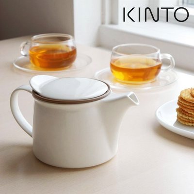 現貨 順豐包郵日本進口KINTO BRIM陶瓷茶壺咖啡沖泡壺過濾器750ml日式~特賣