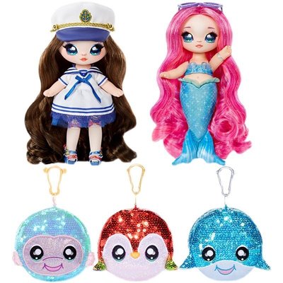 正版nanana驚喜娜娜娜女孩玩具閃亮1代可動美發布娃娃亮片包玩具開心購 促銷 新品