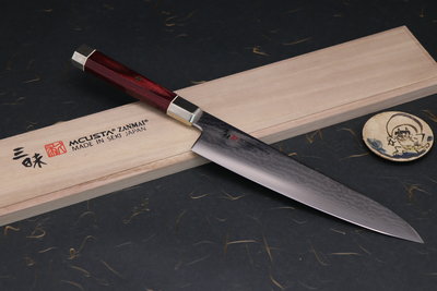 💖 三昧  丸章 💖【荒波 西式牛刀 21cm 附桐箱 (不含鞘)】日本製  廚房刀具 八煌刃物