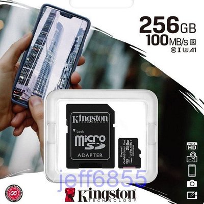 全新品_金士頓 KINGSTON U3 A1 microSDXC 256G / 256GB 記憶卡(附轉卡,有需要可代購