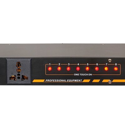 【熱賣精選】DB-01/9路有屏1座時序器 LED電壓顯示一鍵直通電源穩壓控制器定制