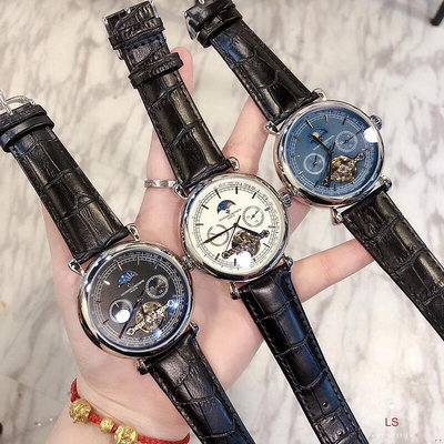 直購#VACHERON CONSTANTIN 江詩丹頓 手錶 男士石英錶 多功能腕錶 新款大飛輪機械計時表 高端商
