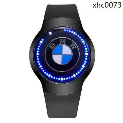 熱銷· 時尚潮流賓士寶馬LED觸屏手錶汽車標誌周邊防水男女情侶電子手錶