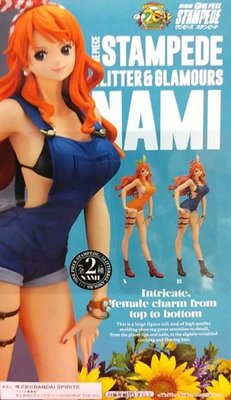 日本正版 景品 海賊王 航海王 劇場版 G&amp;G 娜美 藍色 模型 公仔 日本代購