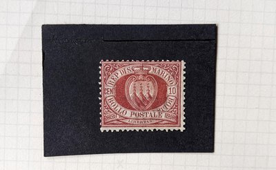 聖馬利諾1894年代「 首套郵票 國徽 」10分