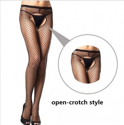 Sexy garments open crotch silk stockings fishnet Pantyhose