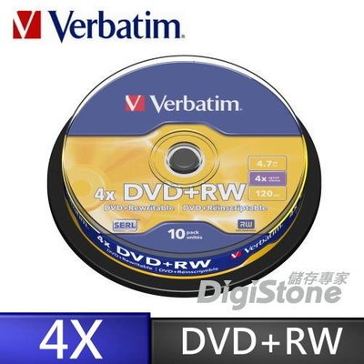 [出賣光碟] Verbatim 威寶 4xDVD+RW 可重複燒錄 空白光碟 燒錄片 原廠10片布丁桶裝