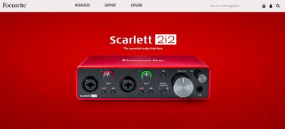 [ 沐耳 ] 英國精品 Focusrite Scarlett 2i2 USB Type C 錄音卡：2 輸入及 2 輸出