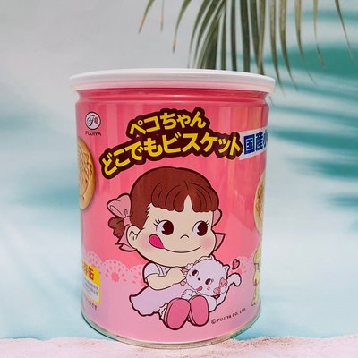 日本 Fujiya 不二家 peco造型餅乾 牛乳餅保存罐 100g