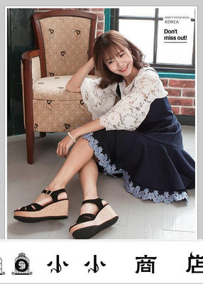 msy-優雅女伶 ☆::線條感雙交叉楔型繞踝涼鞋