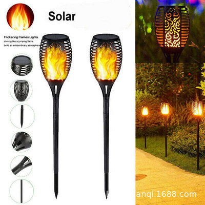 太陽能火焰燈 戶外庭院花園景觀燈LED地插草坪裝飾火把燈