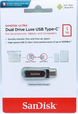 補貨中~SanDisk 1TB Ultra USB Type-C 1T OTG 隨身碟【 SDDDC4 】公司貨
