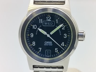 【發條盒子K0137】ORIS 豪利時 Big Crown 大錶冠 黑面自動 不銹鋼經典錶款 7501