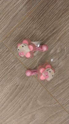 韓國 Hello Kitty 凱蒂貓 嬰幼兒童 髮繩 髮圈 髮飾 髮束(一對)～安安購物城～