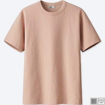 Uniqlo 經典U系列 MEN 圓領T恤(短袖) 淺灰 或 桃紅色 可任選 XS尺寸 出清特價:250元