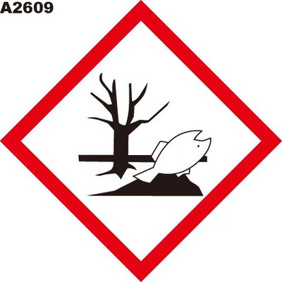 GHS危險物標示貼紙 A2609 危害標示貼紙 化學品貼紙 水環境危害物質 [飛盟廣告 設計印刷]