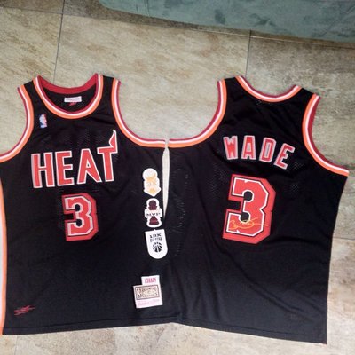 德韋恩·韋德 (Dwyane Wade) NBA邁阿密熱火隊 球衣 電繡 退休紀念款式 3號  黑色