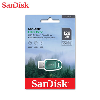 SANDISK 128G Ultra Eco CZ96 USB3.2 隨身碟 速度100MB(SD-CZ96-128G)